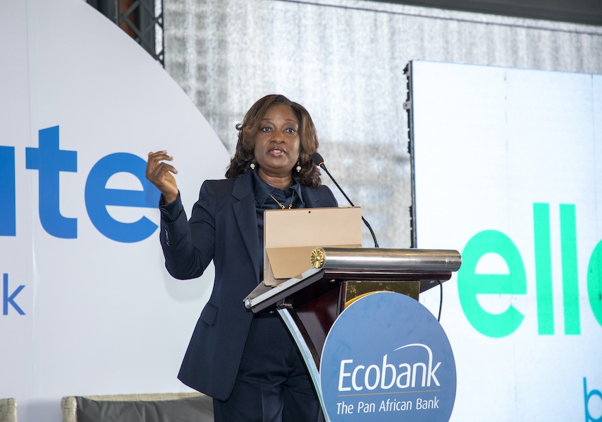 Josephine-Anan Ankomah - Regional executive Central, East, and Southern Africa and Managing Director, Ecobank Kenya addresses delegates at Ellevate 2.0 re-launch event