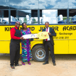 (Left to Right) Mr Robert Mburu & Ms Rahab Wambui - Directors, Kingsmead Junior Academy and Mr David Wangai- Executive Director MyCredit Limited