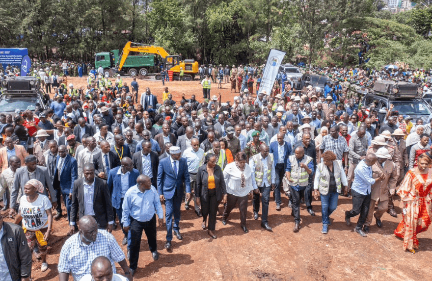 President William Ruto during the launch of the Nairobi Rivers Regeneration Project. [Photo/@WilliamsRuto/X]