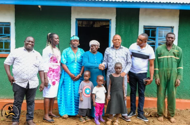Mama Grace Adhiambo's new house courtesy of Dr Raymond Omollo's Widow Empowerment Program.