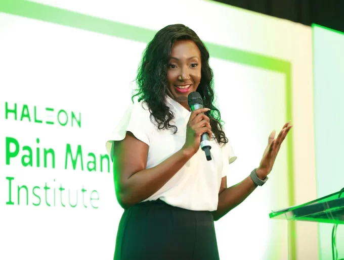 Enid Moraa Haleon Head of Expert for Sub-Saharan Africa Speaking during the launch.