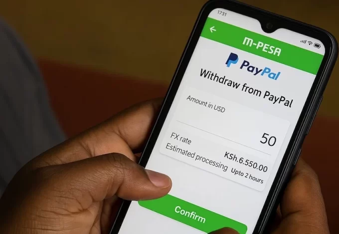 M pesa Paypal withdrawal