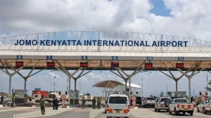 Jomo Kenyatta International Airport in Nairobi.