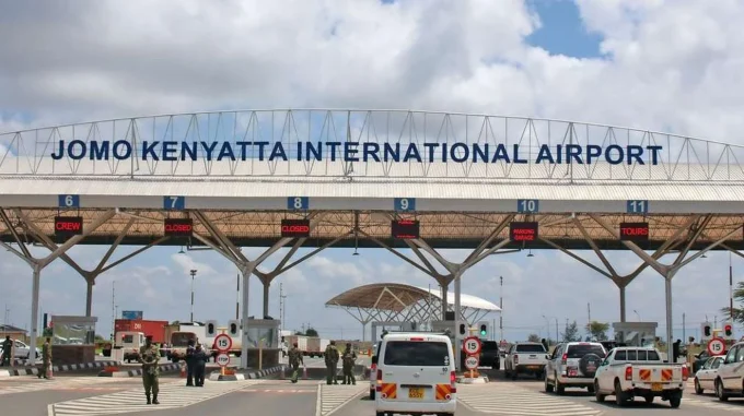 Jomo Kenyatta International Airport in Nairobi.