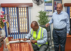 Kibos, Lee Kinyanjui Cabinet Secretary for Investment and Industry Lee Kinyanjui when he toured Kibos Sugar and Allied Industries in Kisumu.