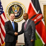 Cabinet Secretary for Investments, Trade and Industry Lee Kinyanjui and U.S. Trade Representative Ambassador Jamieson Greer.