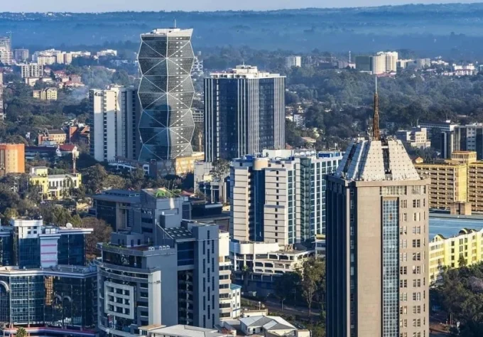 An aerial view of parts of Upper Hill, the richest district in Nairobi city. PHOTO/@Africa_Archives/X