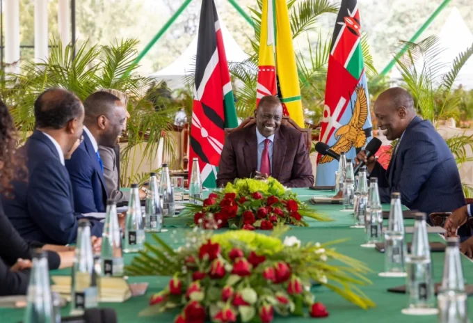 President William Ruto at State House when he hosted a delegation of California State Secretaries on Monday