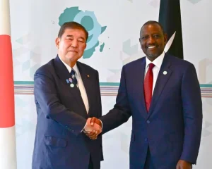 President William Ruto, alongside Japan Prime Minister Shigeru Ishiba