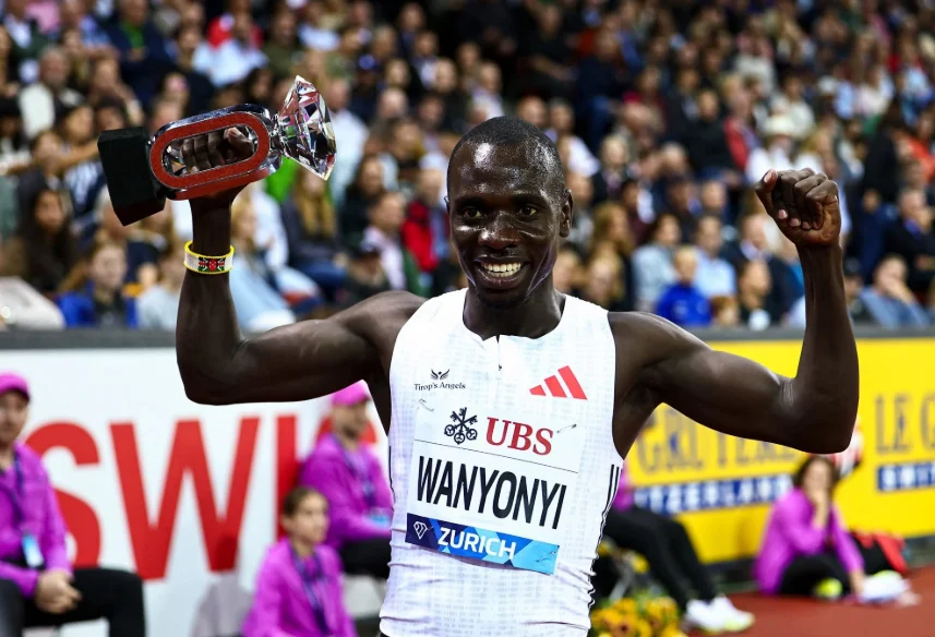 Kenya’s Olympic champion Emmanuel Wanyonyi.