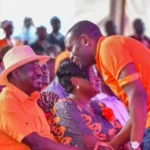 ODM Party leader Raila Odinga and Secretary General Edwin Sifuna at a past event. PHOTO/AzimioTV