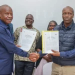 Trade CS Lee Kinyanjui and Ugandan delegation. PHOTO/@GovLeeKinyanjui/X