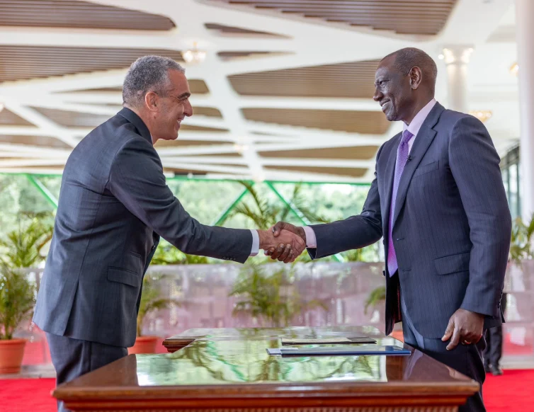 President William Ruto at State House receiving letters of credence from newly appointed ambassadors. PHOTO/@WilliamsRuto/X