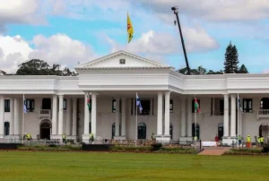 State House in May 2025 during renovations
