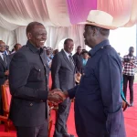 President William Ruto and ODM Party Leader Raila Odinga.