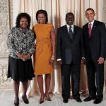 The late former Prime Minister Raila Odinga, his spouse Ida Odinga, former U.S. President Barack Obama and former U.S First Lady Michelle Obama. PHOTO/@BarackObama