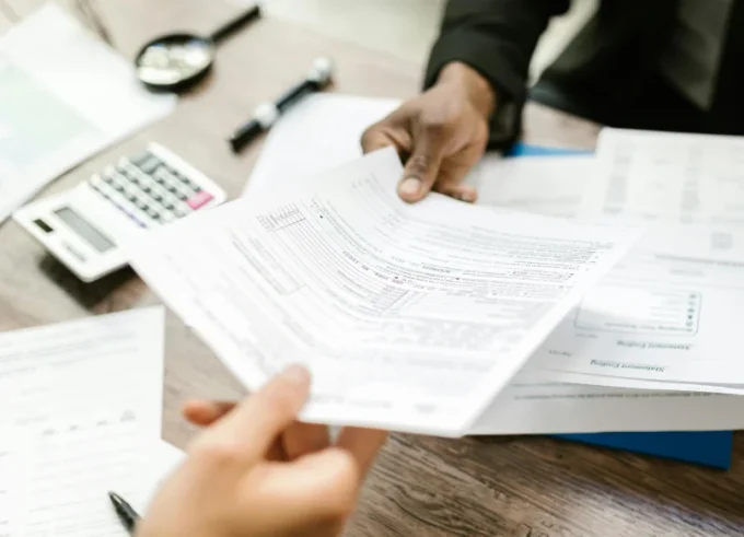 Handing out of documents