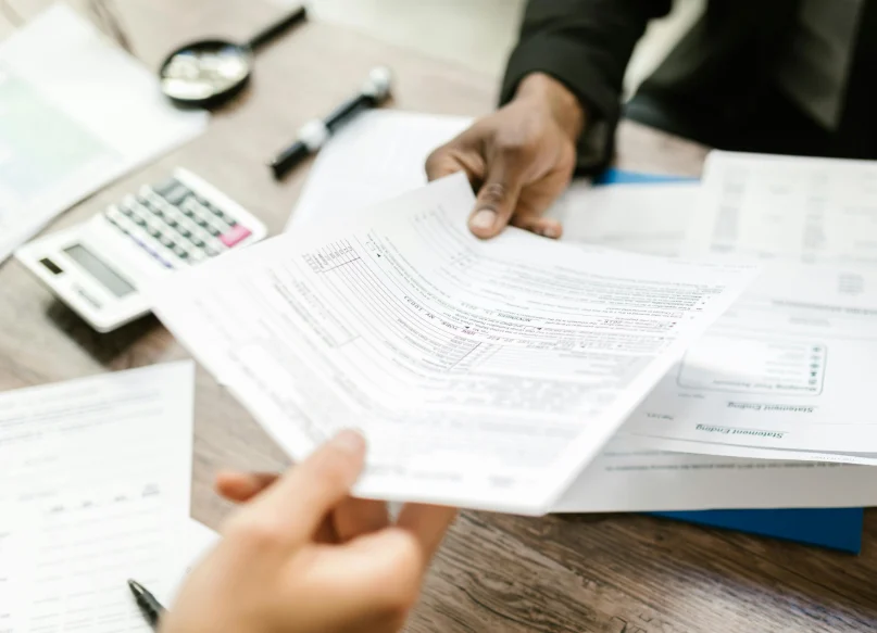 Handing out of documents