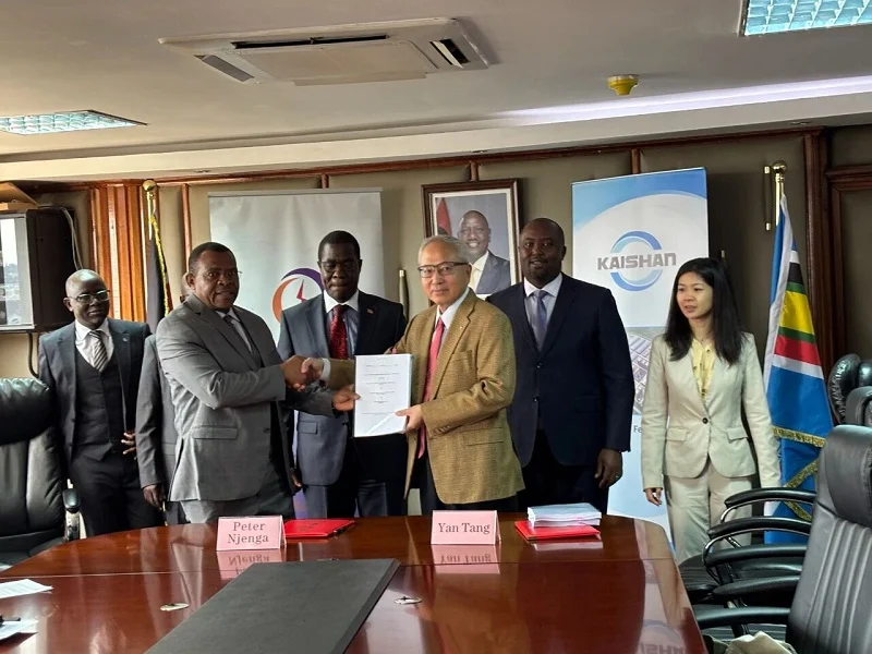 KenGen and Kaishan Engineering Co of China during the signing ceremony