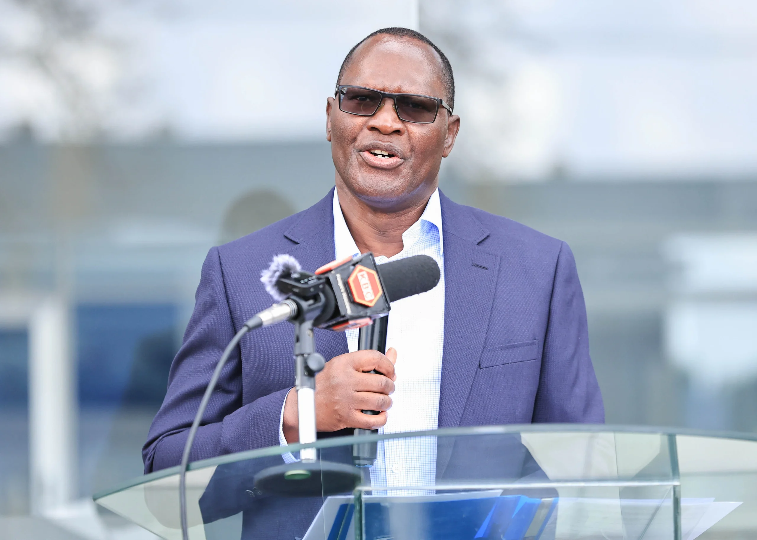 Urysia Limited Managing Director Claude Mwende delivers his speech during the unveiling of Jeep and Citroen Brands as part of the company's expanded portfolio in Kenya