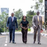 President William Ruto, DP Kithure Kindiki and Truphena Muthoni at State House. PHOTO/@WilliamsRuto/X