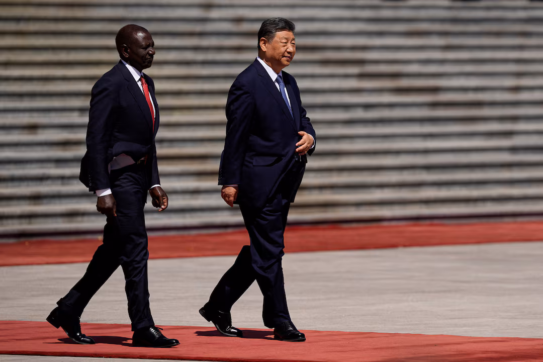 President William Ruto and his counterpart, Chinese President Xi Jinping.