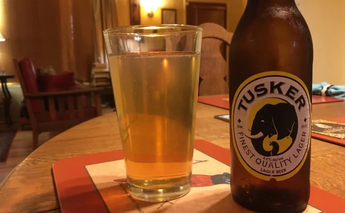 Glass of Tusker Beer