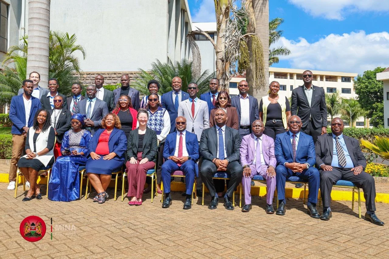 PS Raymond Omollo poses for a photo with regional security chiefs.
