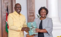 President William Ruto receives the GBV report