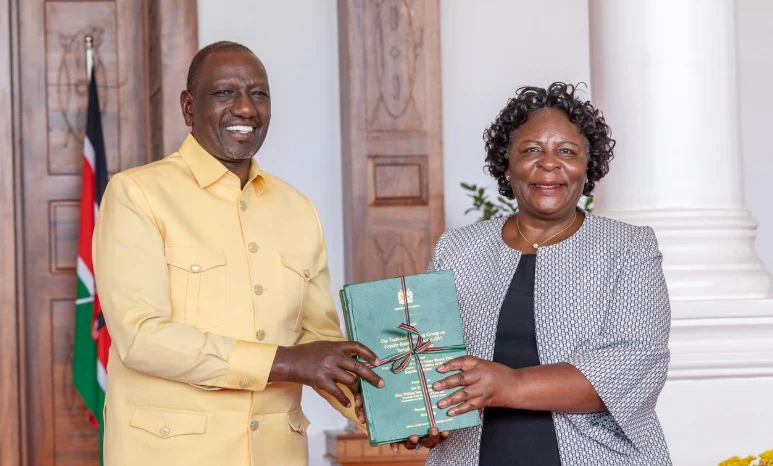 President William Ruto receives the GBV report