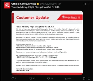 A post shared by KQ on X