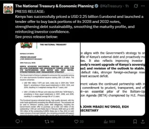 Eurob A post shared by the National Treasury