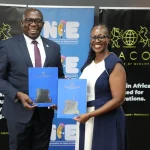 Peter Ndichu, Manufacturing Director HACO Industries (L) shaking hands with Mr. Keiran Smith, CEO Mr. Green Africa (R) after the MoU signing at HACO Kasarani Offices.