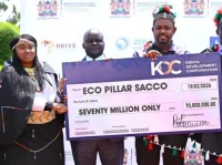 The KDC cheque was handed over during a ceremony attended by key government and county officials, including the Principal Secretary for Investment Promotion, Abubakar Hassan Abubakar, Governor of West Pokot County, Simon Kachapin, Principal Secretary for Public Works, Joel Arumonyang, KDC Director General Norah Ratemo, and DRIVE Project coordinator Maurice Ouma.