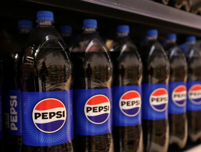 Pepsi beverages on a shelf