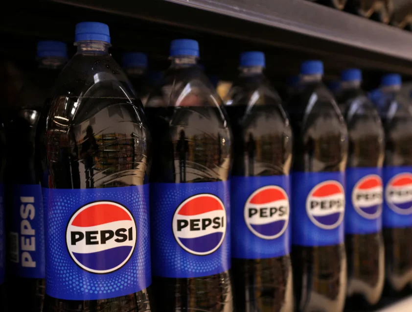 Pepsi beverages on a shelf