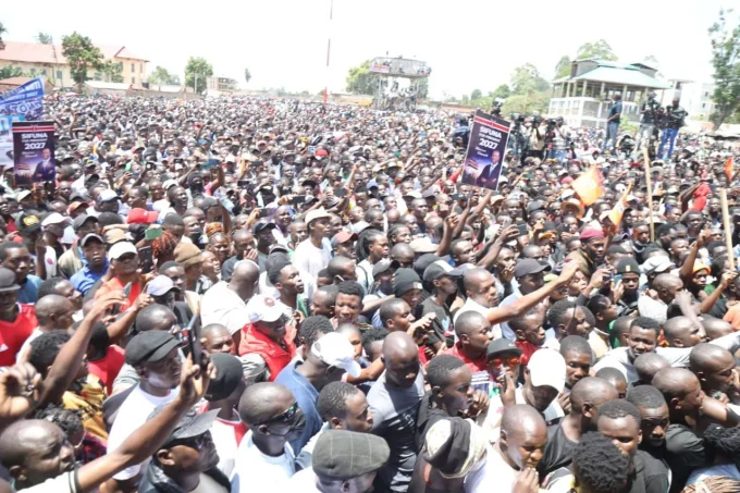 Political Rally attendees in Mbale