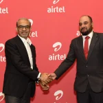 Airtel Africa Group CEO Sunil Taldar (L) & Airtel Kenya MD Ashish Malhotra (R)