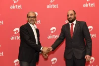 Airtel Africa Group CEO Sunil Taldar (L) & Airtel Kenya MD Ashish Malhotra (R)