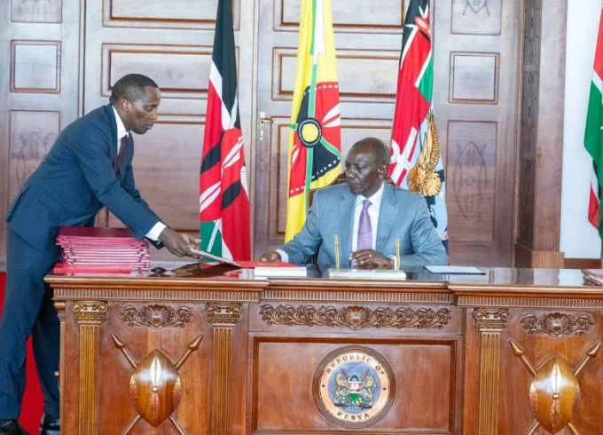 President William Ruto at State House during the signing of the Coffee Act