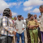 Interior PS Dr Raymond Omollo inspecting facilities for Madaraka Day in Wajir