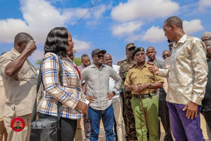 Interior PS Dr Raymond Omollo inspecting facilities for Madaraka Day in Wajir