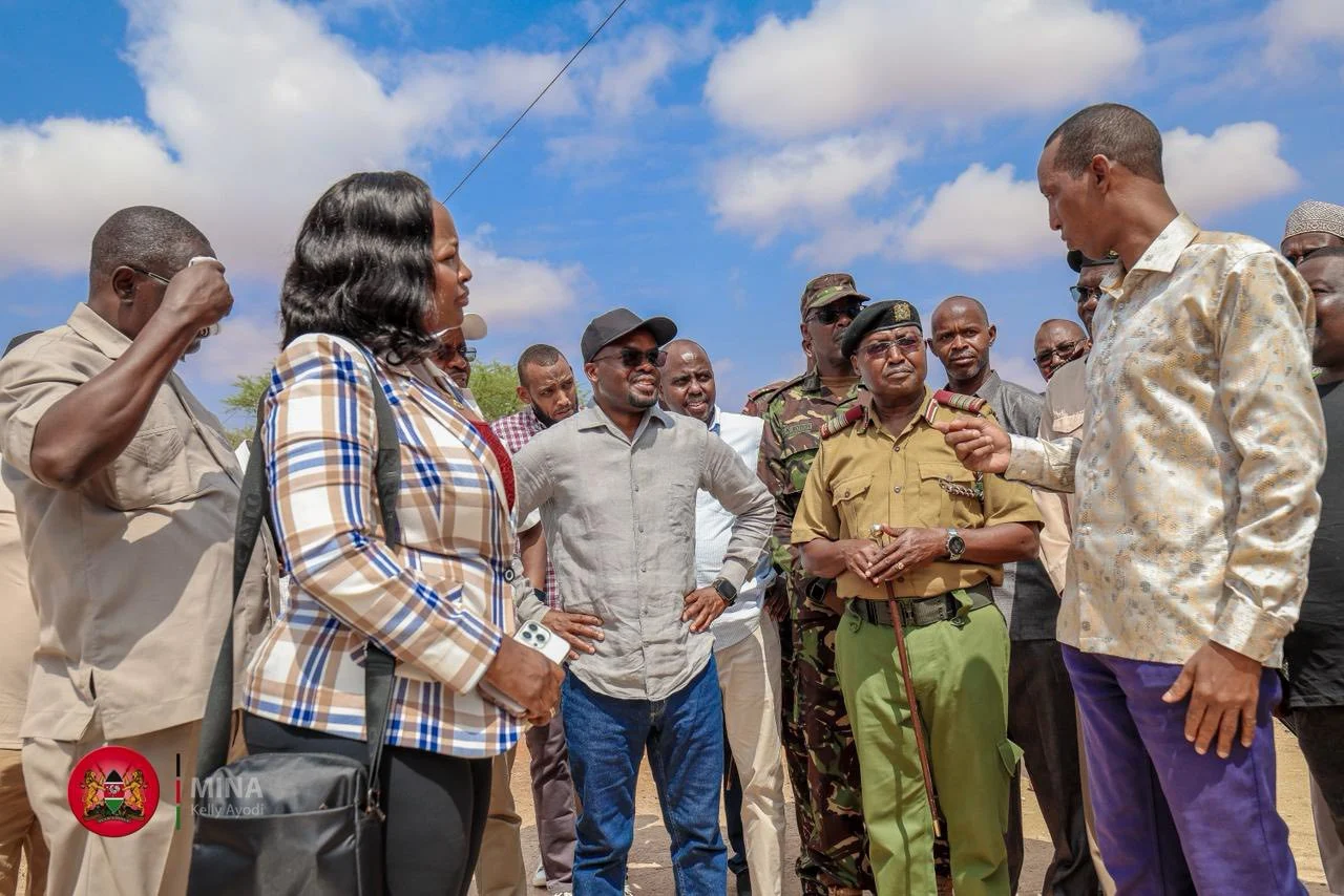 Interior PS Dr Raymond Omollo inspecting facilities for Madaraka Day in Wajir