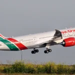 KQ Boeing 787 landing