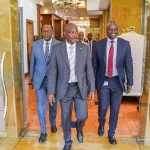 Treasury CS John Mbadi and PS Chris Kiptoo