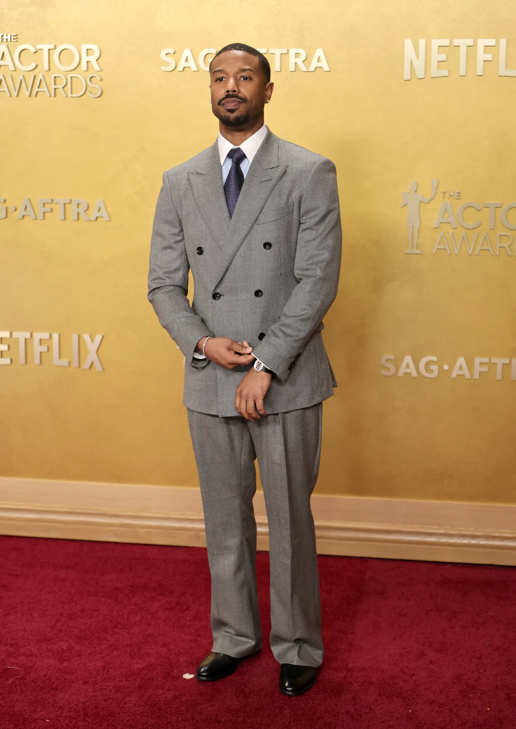 Michael B. Jordan in Tom Ford by Haider Ackermann Michael B. Jordan in Tom Ford by Haider Ackermann