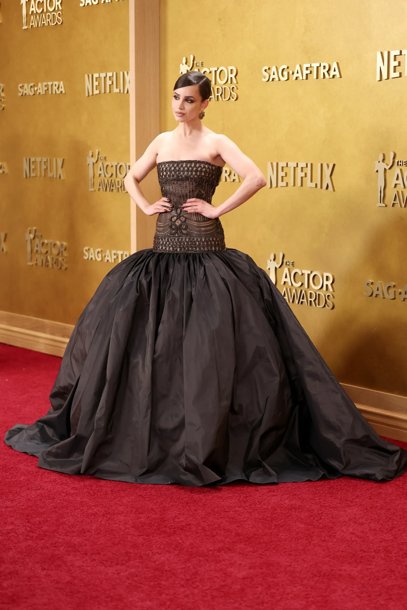 Sofia Carson in Elie Saab. Getty Images Sofia Carson in Elie Saab. Getty Images