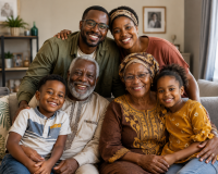 A happy African family