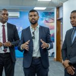 AQ Hamza, Group Director for International Trade Relations at Equity Group Holdings (centre) engaging with delegates at the Tanzania Trade Mission