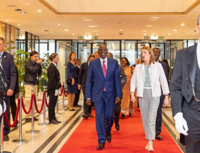 President William Ruto with Executive Vice-President of the European Commission, Henna Virkkunen
